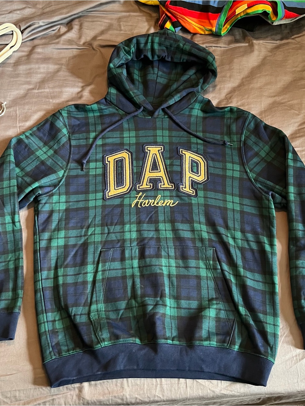 Dapper Dan GAP DAP Harlem Green Plaid Blackwatch Tartan Hoodie Limited M